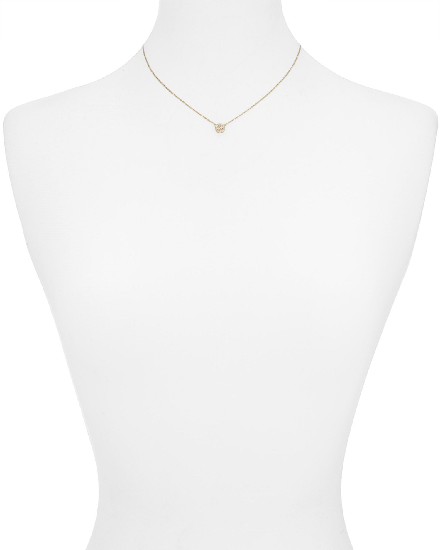 Small Circle Pendant Necklace, 14'