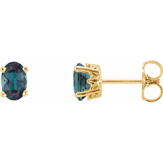 Lab-grown Diamond Earrings in 14K White Gold