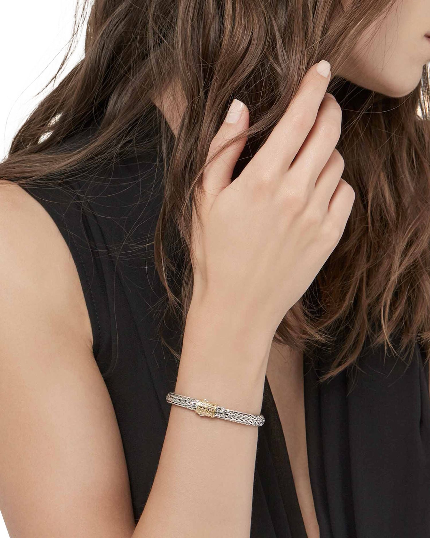Sterling Silver & 18K Gold Classic Chain Small Bracelet