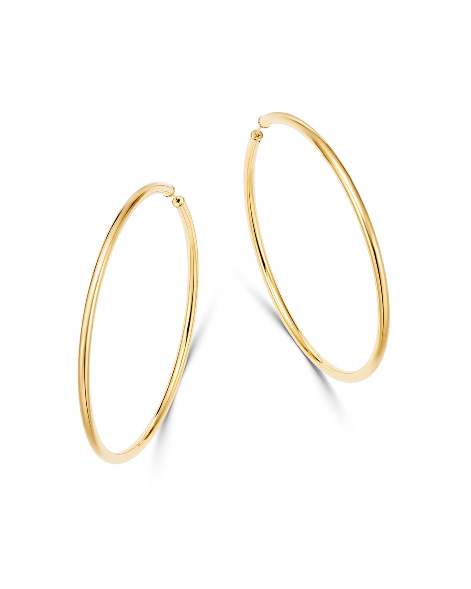 14K Yellow Gold Endless Large Hoop Earrings - Exclusive
