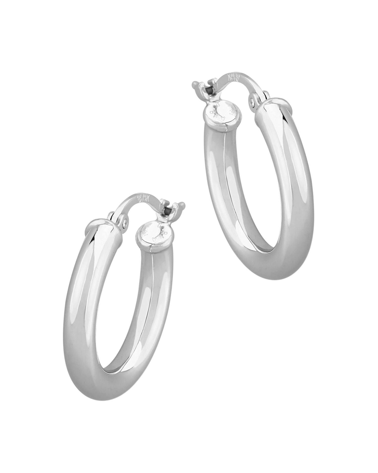 Small Hoop Earrings in 14K White Gold - Exclusive