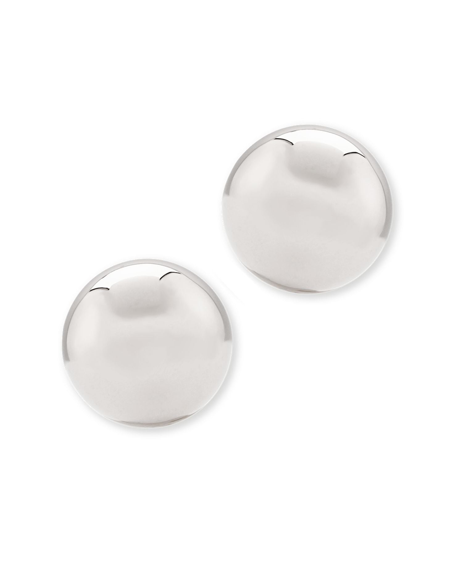 Small Ball Stud Earrings in 14K White Gold - Exclusive