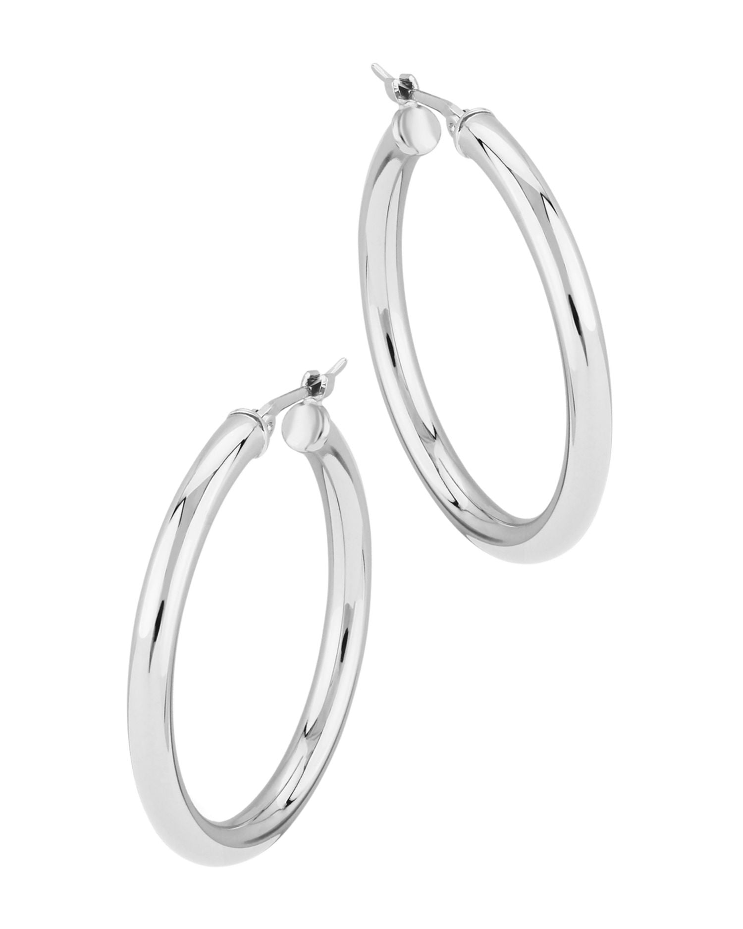 Small Hoop Earrings in 14K White Gold - Exclusive