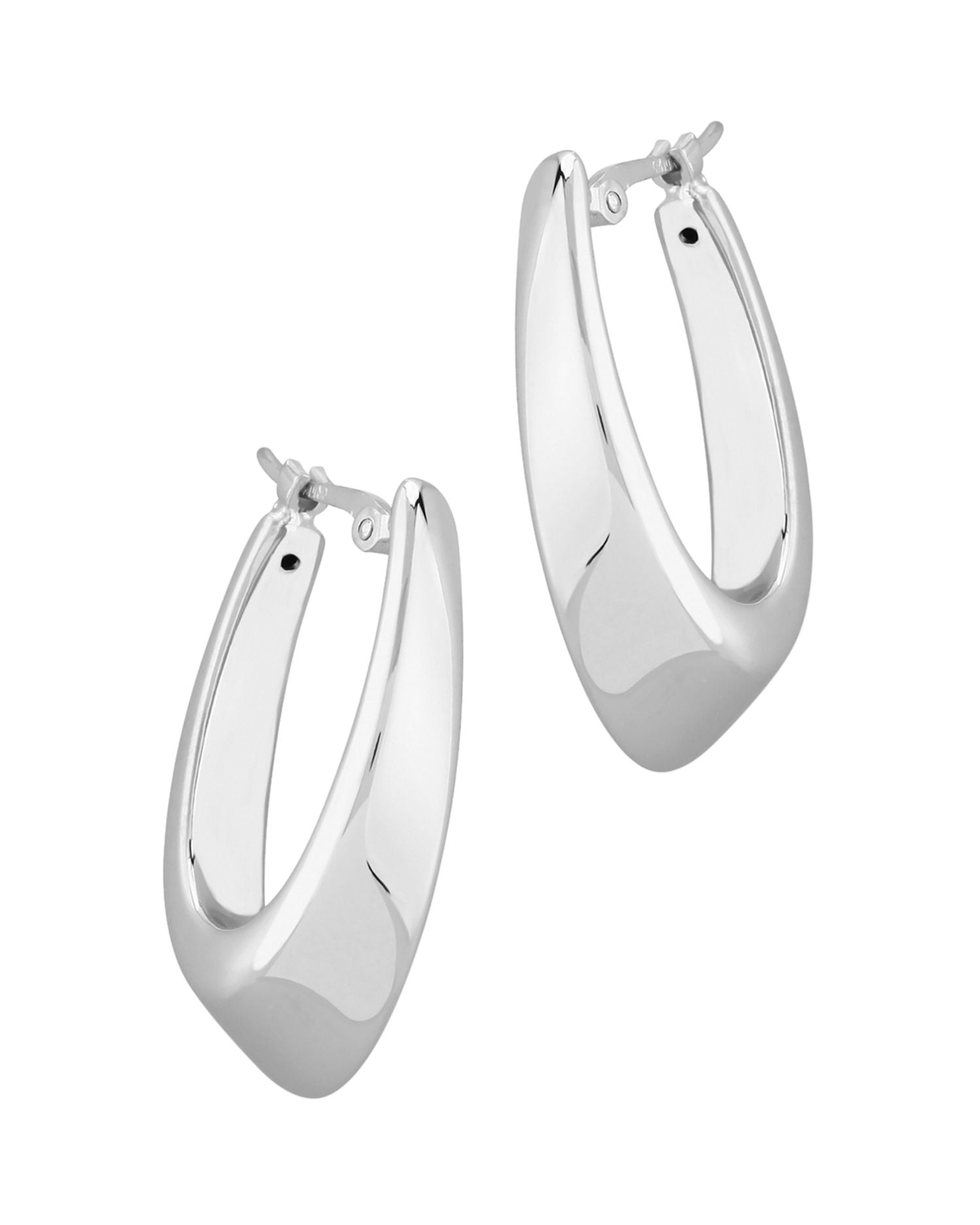 Medium Hoop Earrings in 14K White Gold - Exclusive