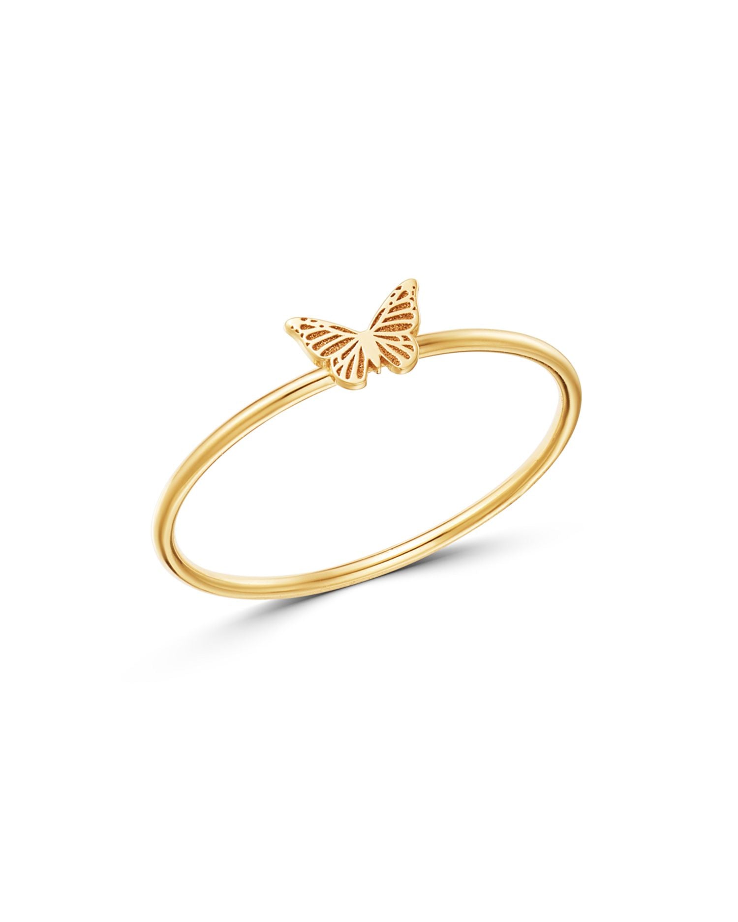 14K Yellow Gold Itty Bitty Butterfly Ring