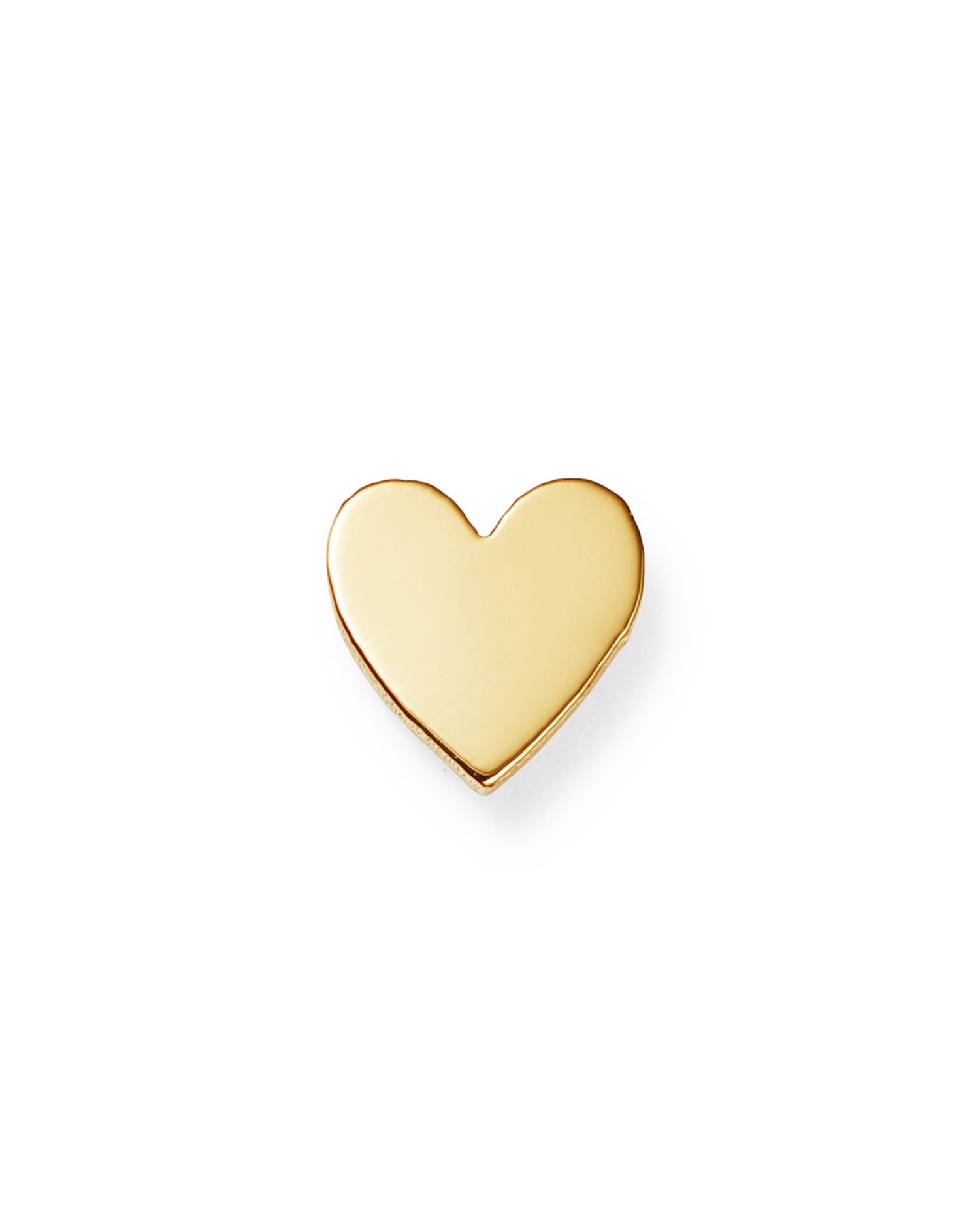 14K Yellow Gold Single Itty Bitty Heart Stud Earring
