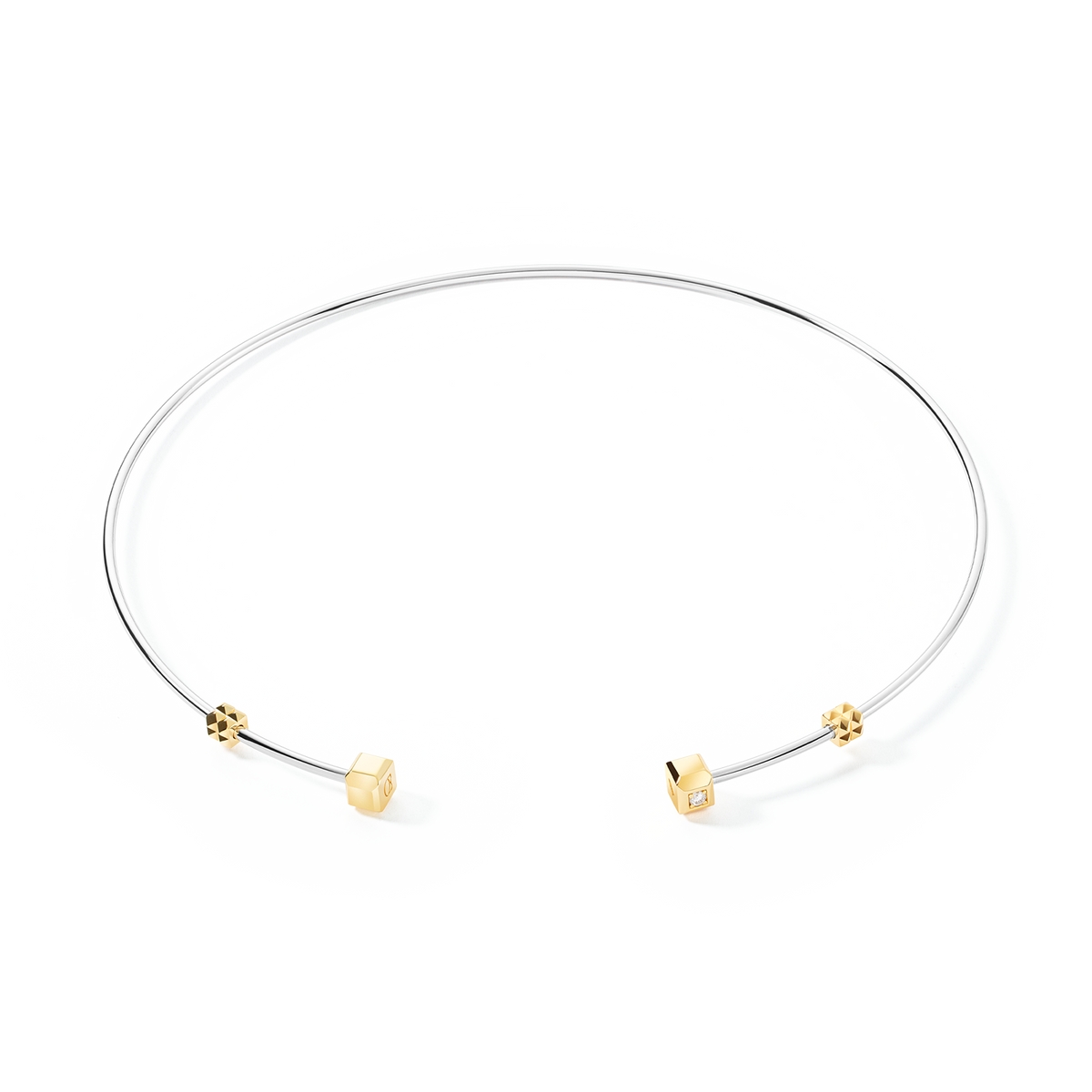 STATEMENT Collection open torque necklace bicolor