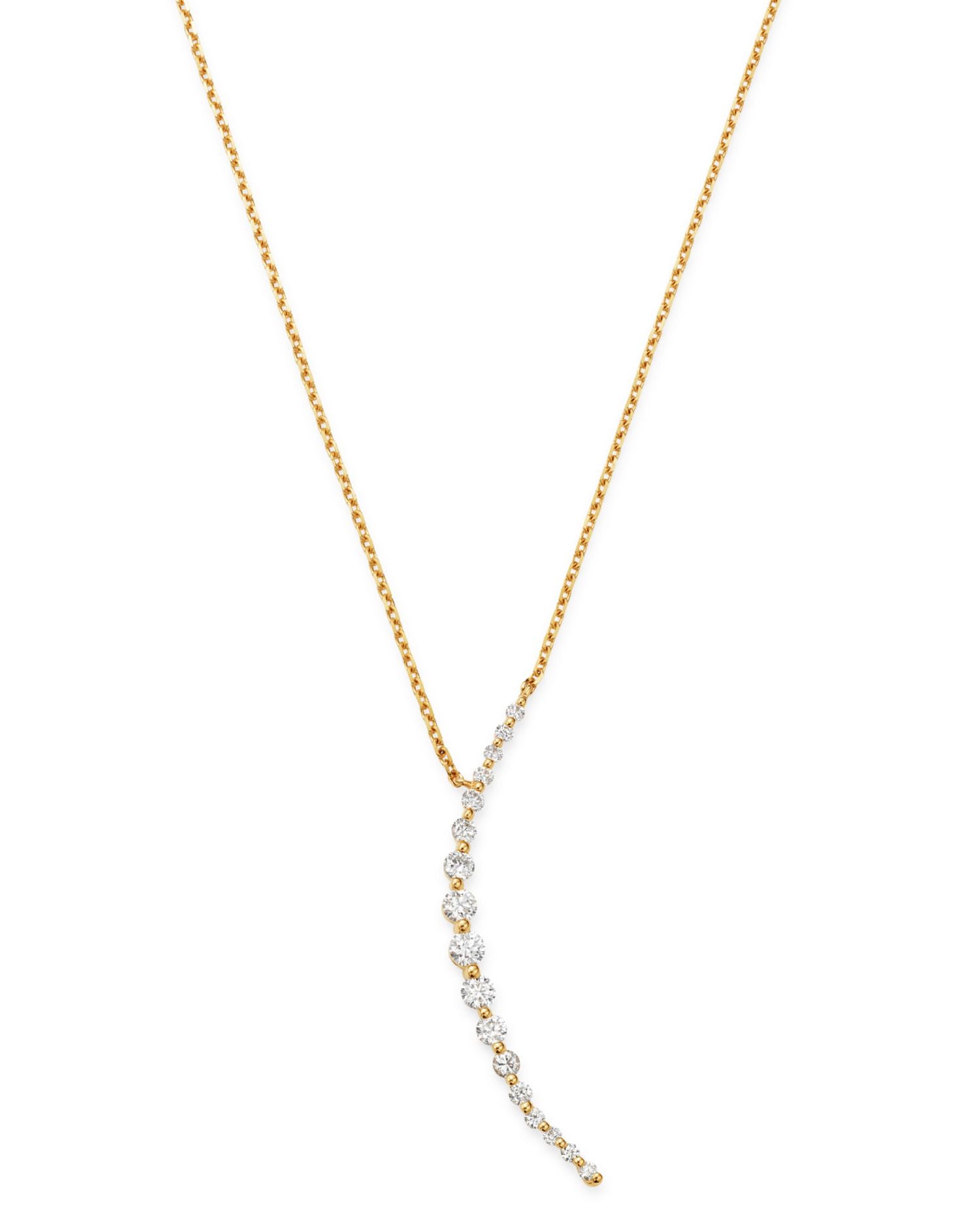 Diamond Crescent Necklace in 14K Yellow Gold, 0.35 ct. t.w. - Exclusive