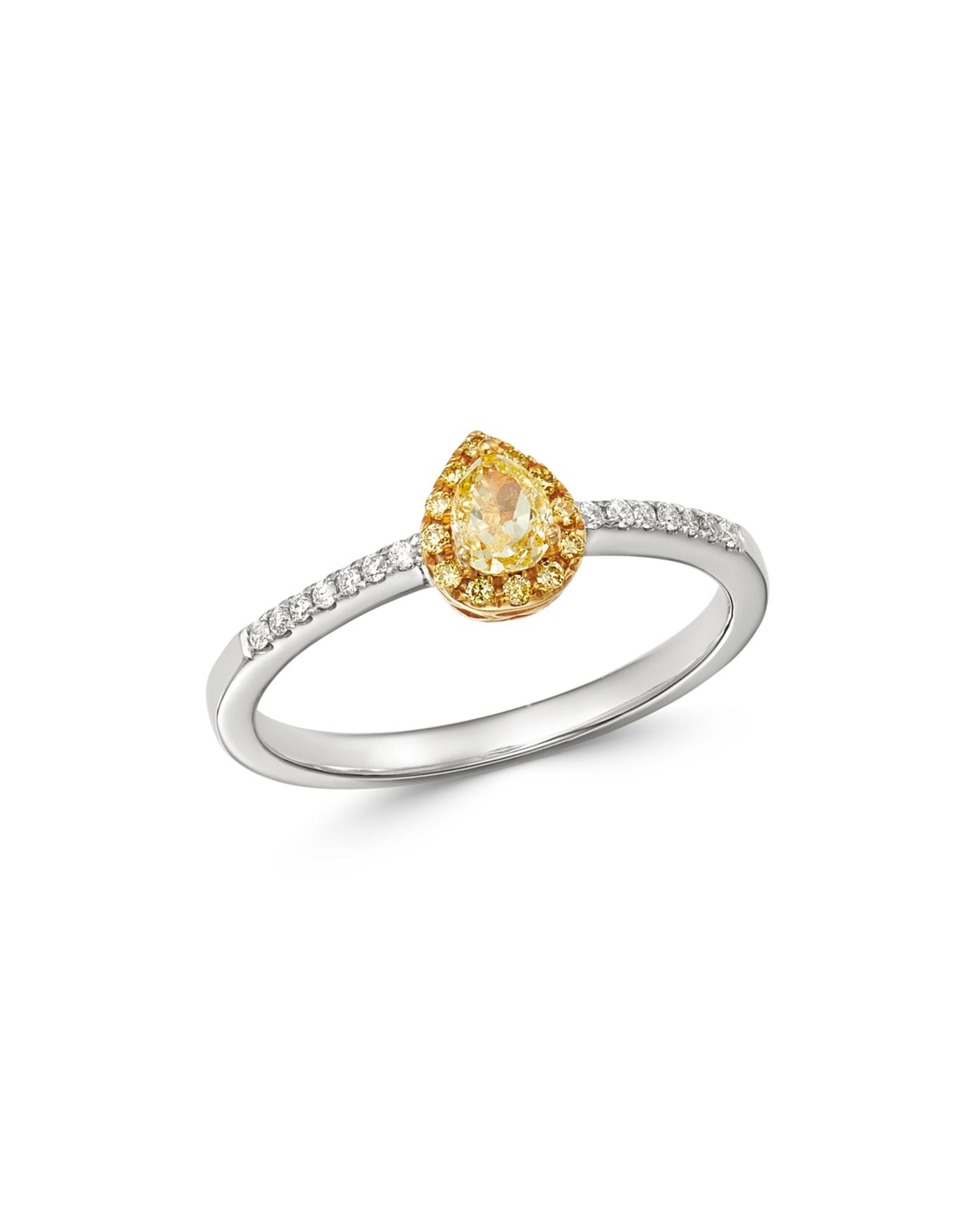 Yellow & White Diamond Ring in 14K Yellow & White Gold - Exclusive