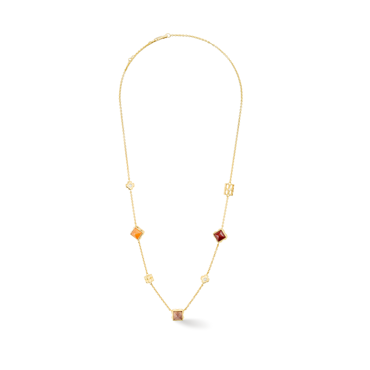 STATION Collection necklace gold-red