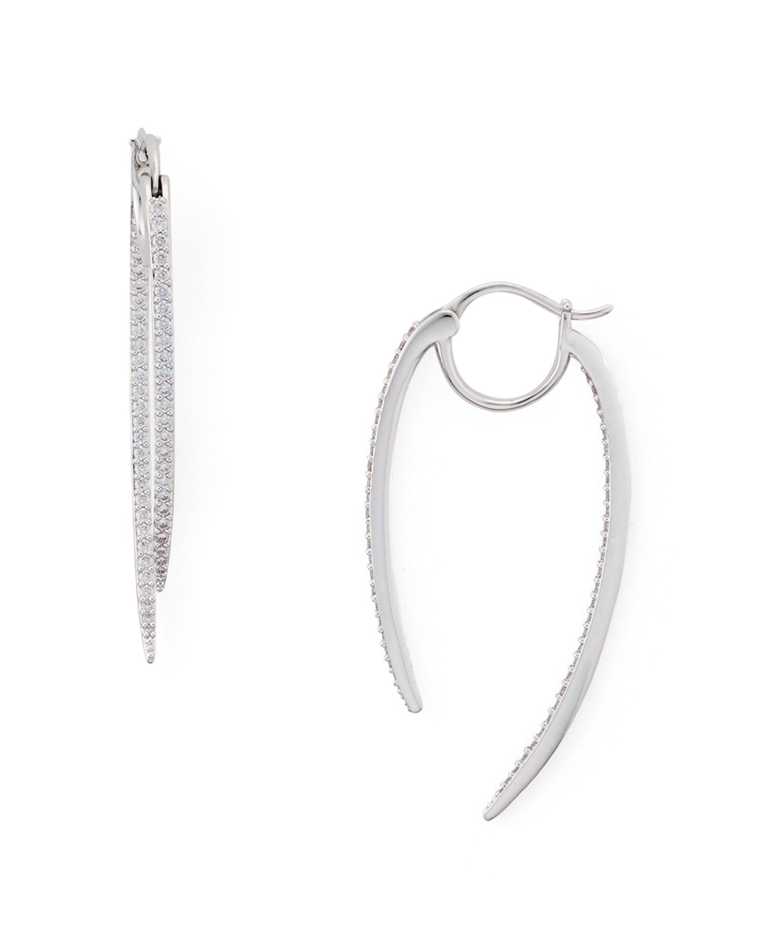 Curved Spike Hoop Earrings