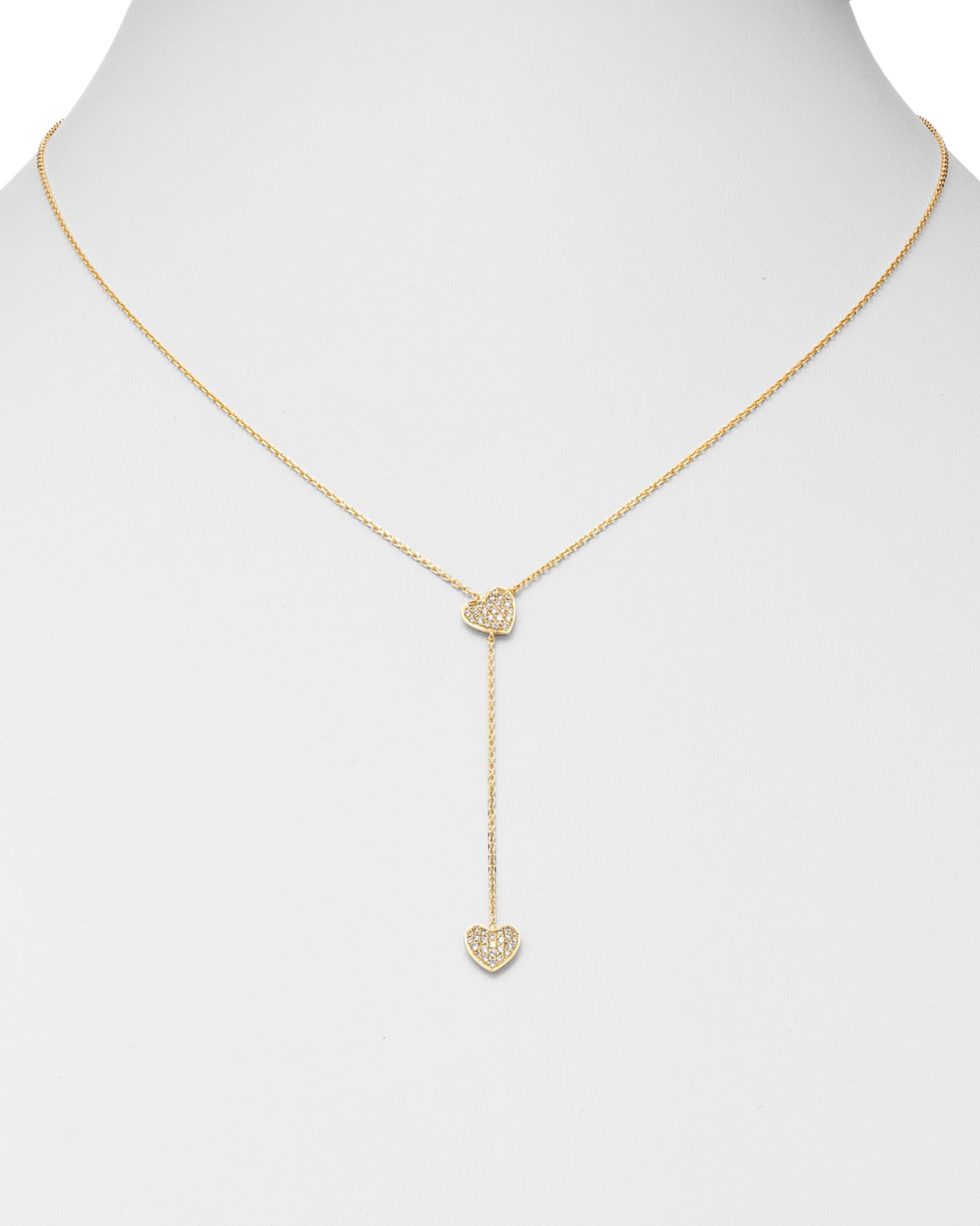 Diamond Heart Y Necklace in 14K Yellow Gold, 0.25 ct. t.w. - Exclusive