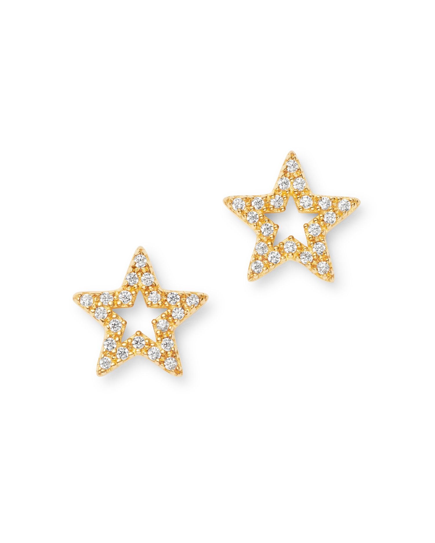 Diamond Star Stud Earrings in 14K Yellow Gold, 0.10 ct. t.w. - Exclusive