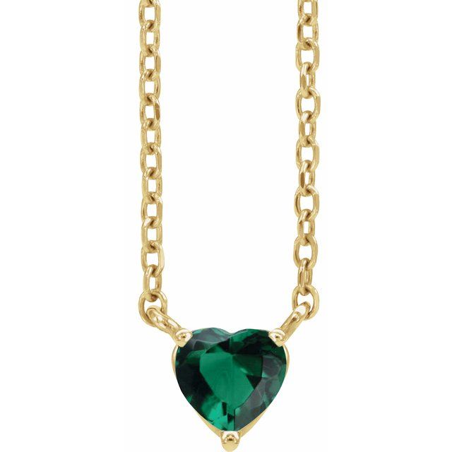 Emerald-Cut Lab-grown Diamond Necklace in 14K Yellow Gold