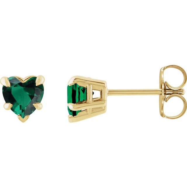 Emerald-Cut Lab-grown Diamond Stud Studs in 14K White Gold