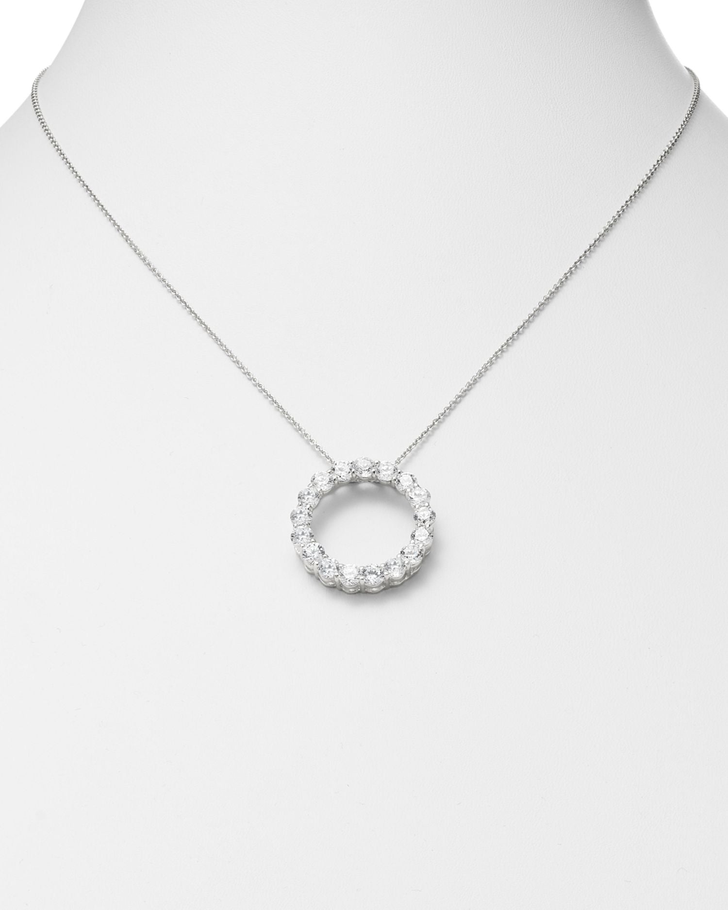 Diamond Circle Pendant in 14K White Gold, 3.0 ct. t.w. - Exclusive