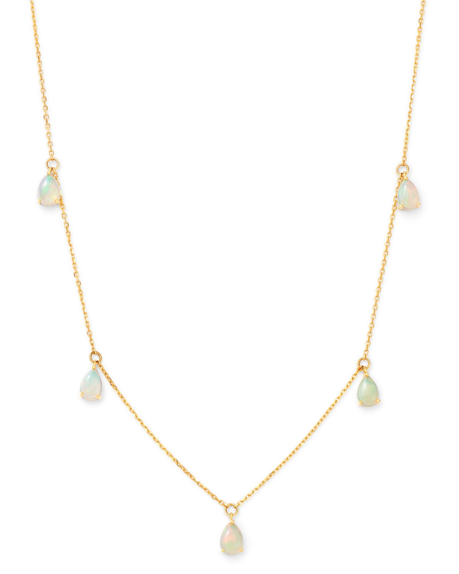 Opal Droplet Necklace in 14K Yellow Gold, 18' - Exclusive