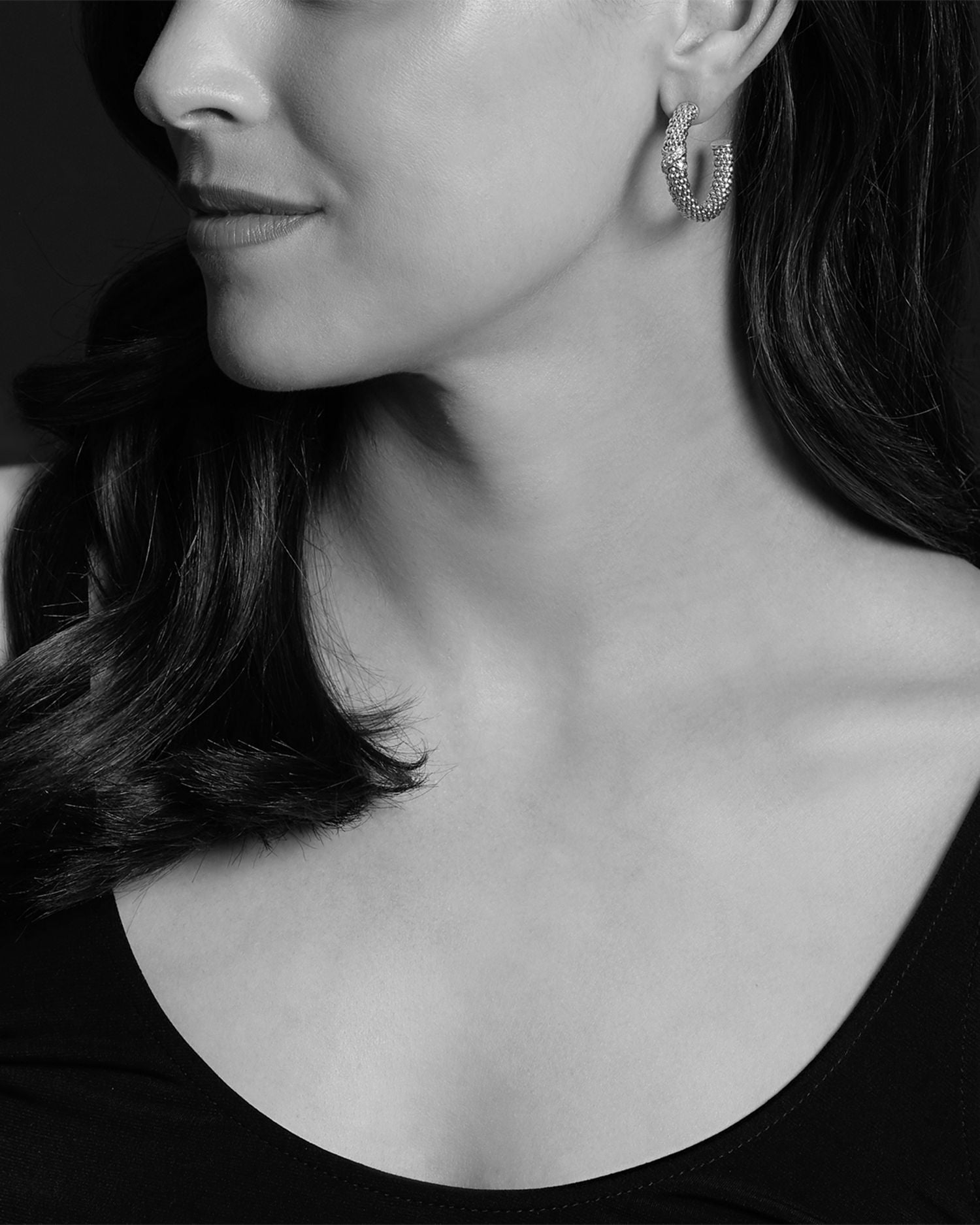 Sterling Silver & 18K Yellow Gold Embrace Diamond Hoop Earrings