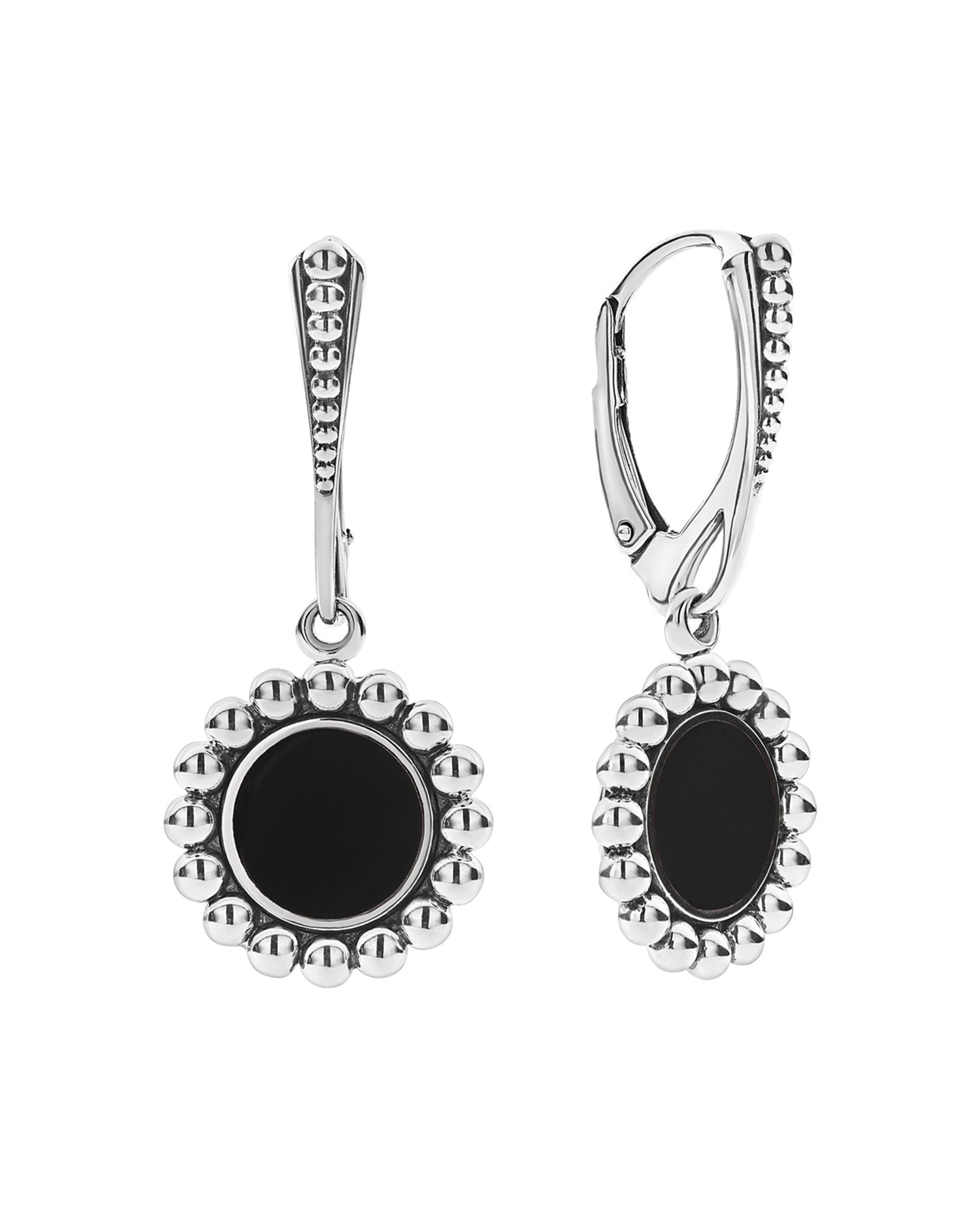 Sterling Silver Maya Black Onyx Drop Earrings