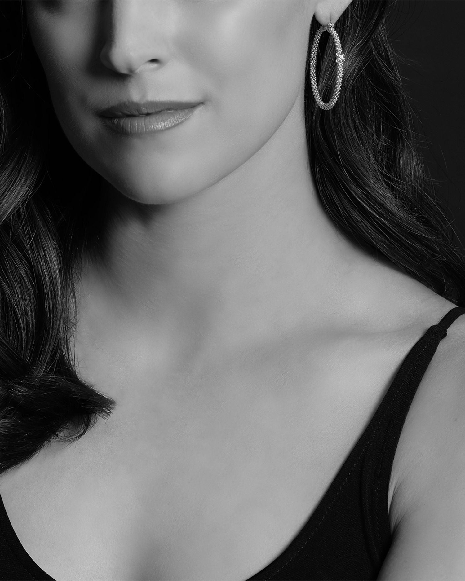 Sterling Silver & 18K Yellow Gold Embrace Diamond Hoop Earrings