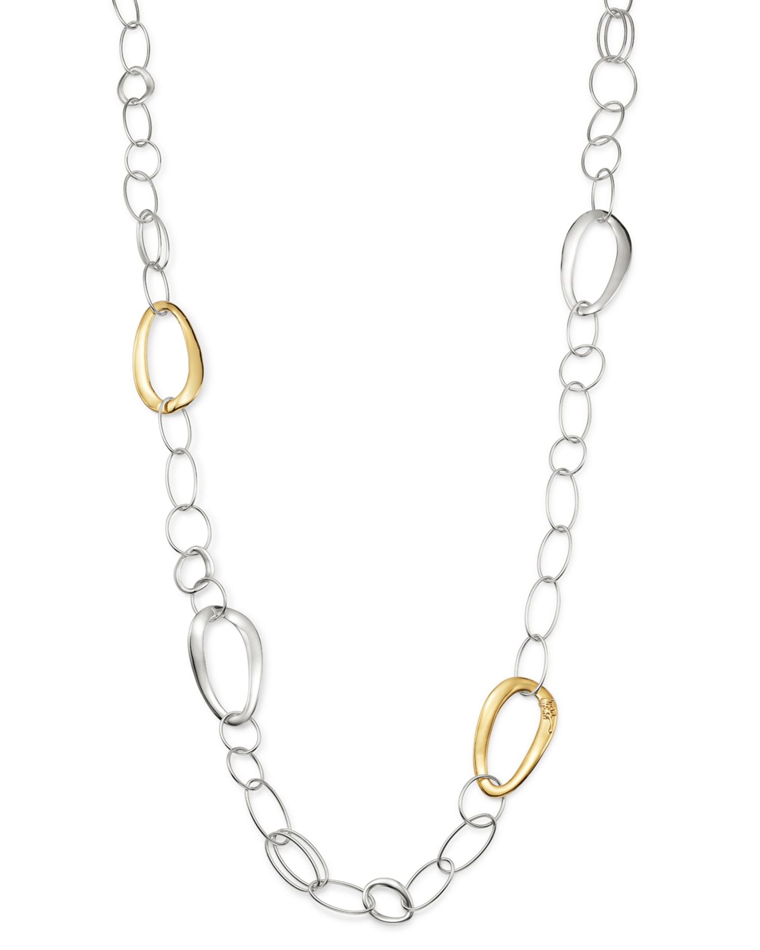 Sterling Silver & 18K Yellow Gold Chimera Chain Necklace, 41.5'