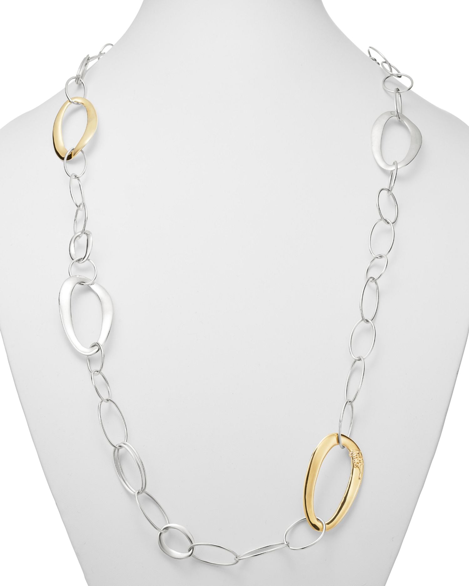 Sterling Silver & 18K Yellow Gold Chimera Chain Necklace, 41.5'