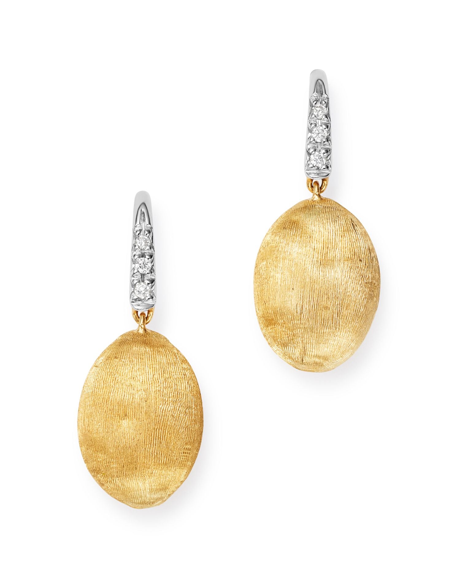18K Yellow Gold Siviglia Diamond Drop Earrings - Exclusive