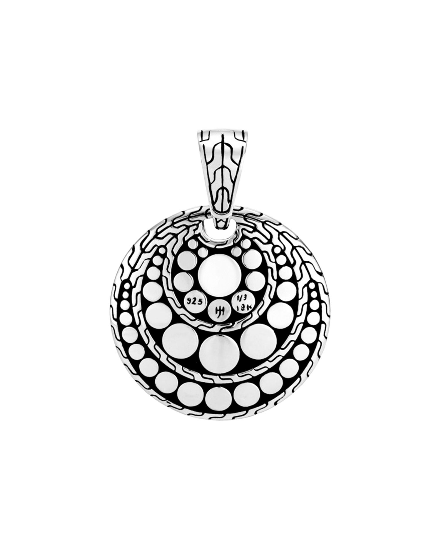 Sterling Silver & 18K Yellow Gold Dot Pendant