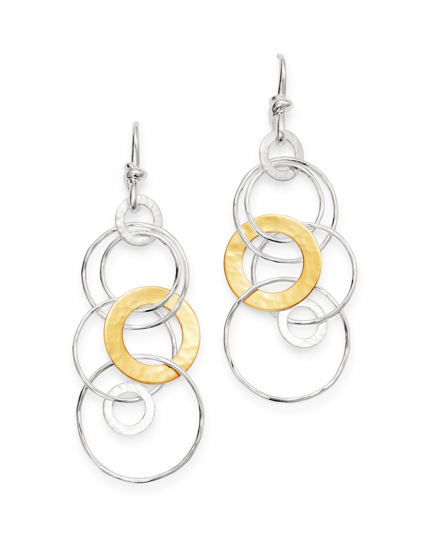 Sterling Silver & 18K Yellow Gold Chimera Circle Drop Earrings