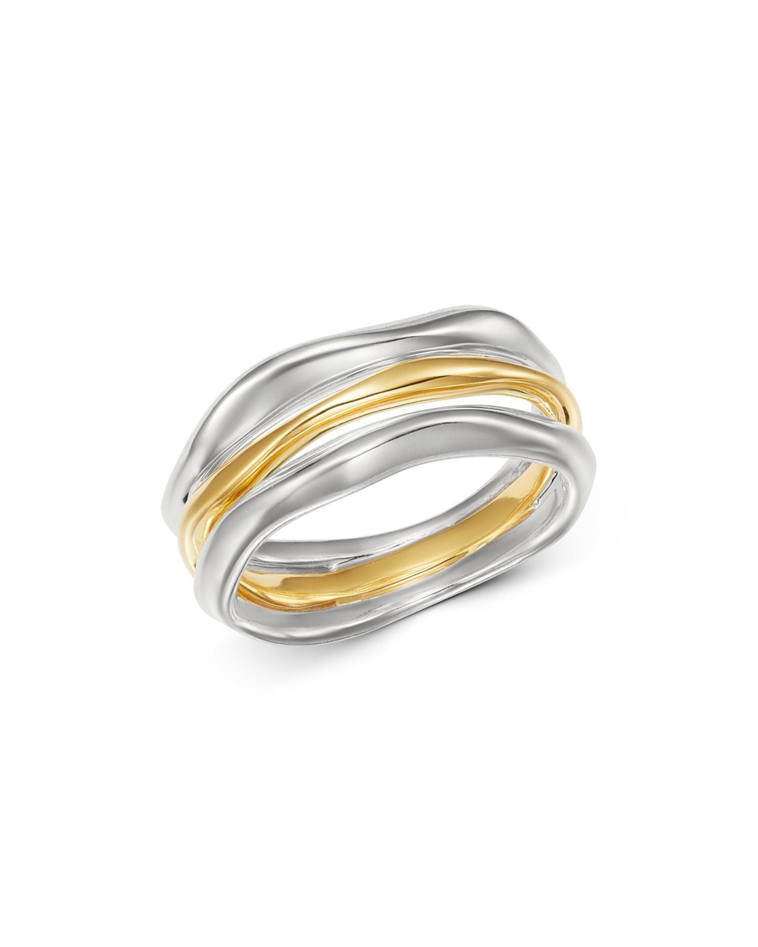 Sterling Silver & 18K Yellow Gold Chimera Squiggle Ring