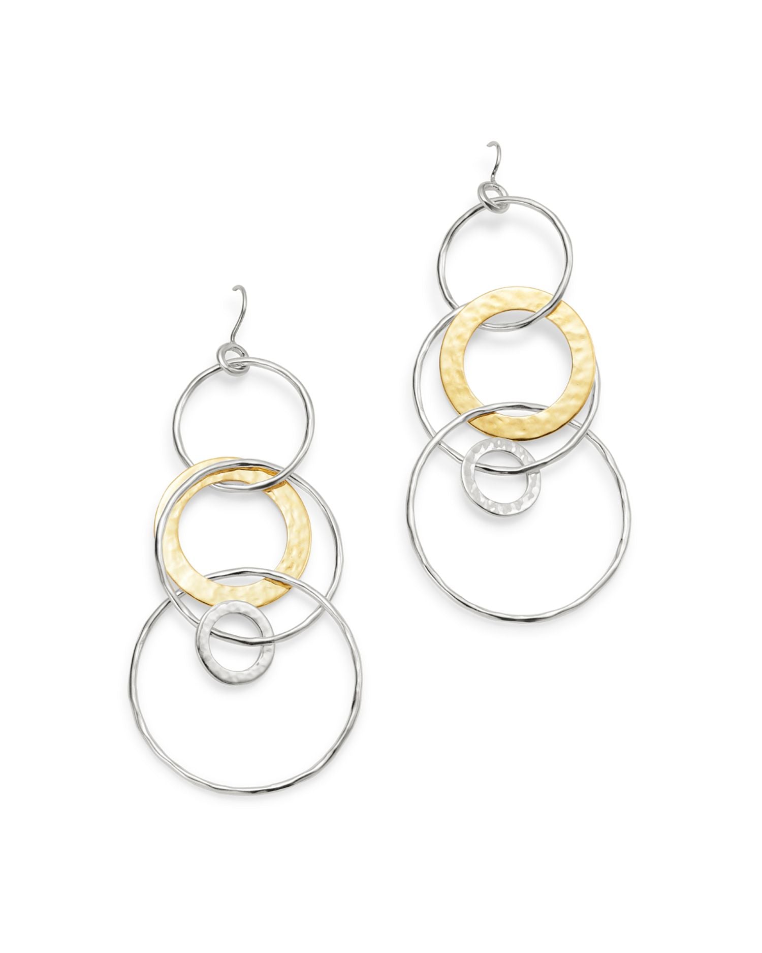 Sterling Silver & 18K Yellow Gold Chimera Large Circle Drop Earrings