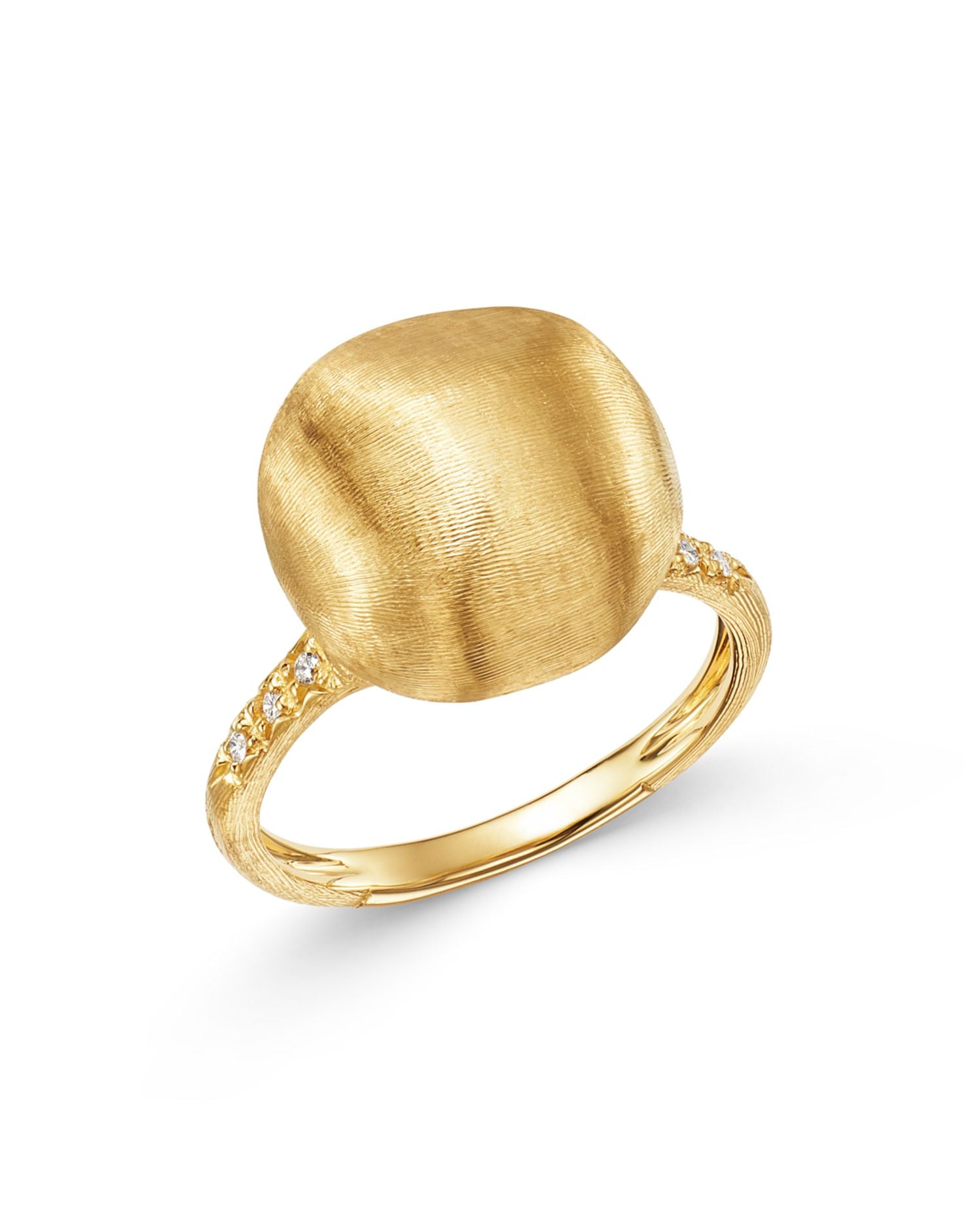 18K Yellow Gold Ring with Diamonds