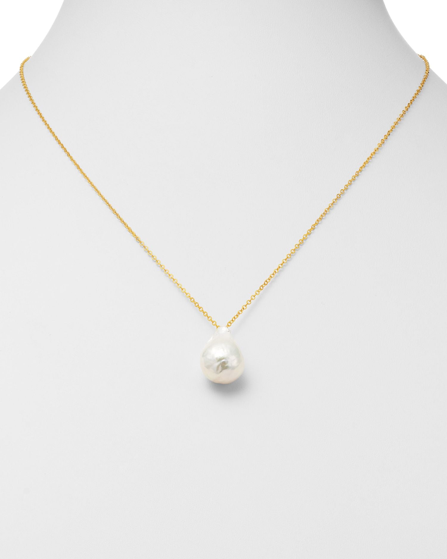 Baroque Cultured Pearl Pendant Necklace in 14K Yellow Gold, 22' - Exclusive