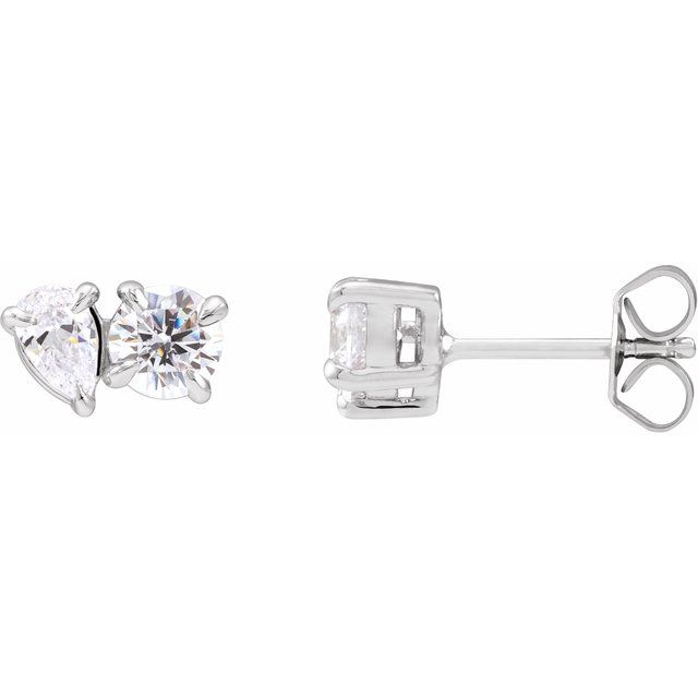 1.6Ct Lab-grown Diamond Stud Earrings in 14K Yellow Gold
