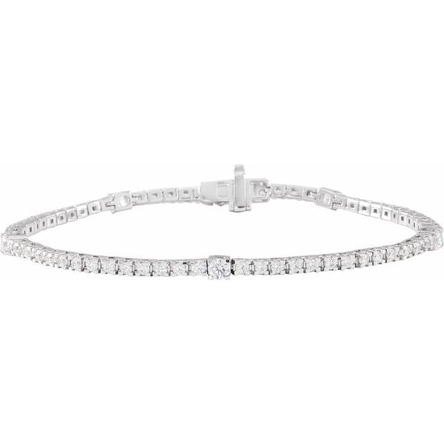 3.4Ct Lab-grown Diamond Bracelet in 14K Yellow Gold