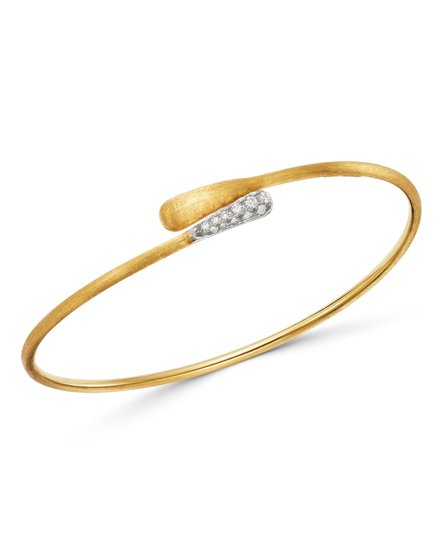 18K Yellow & White Gold Lucia Diamond Bangle Bracelet