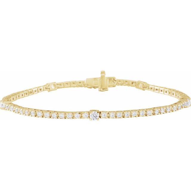 3.4Ct Lab-grown Diamond Bracelet in 14K Yellow Gold