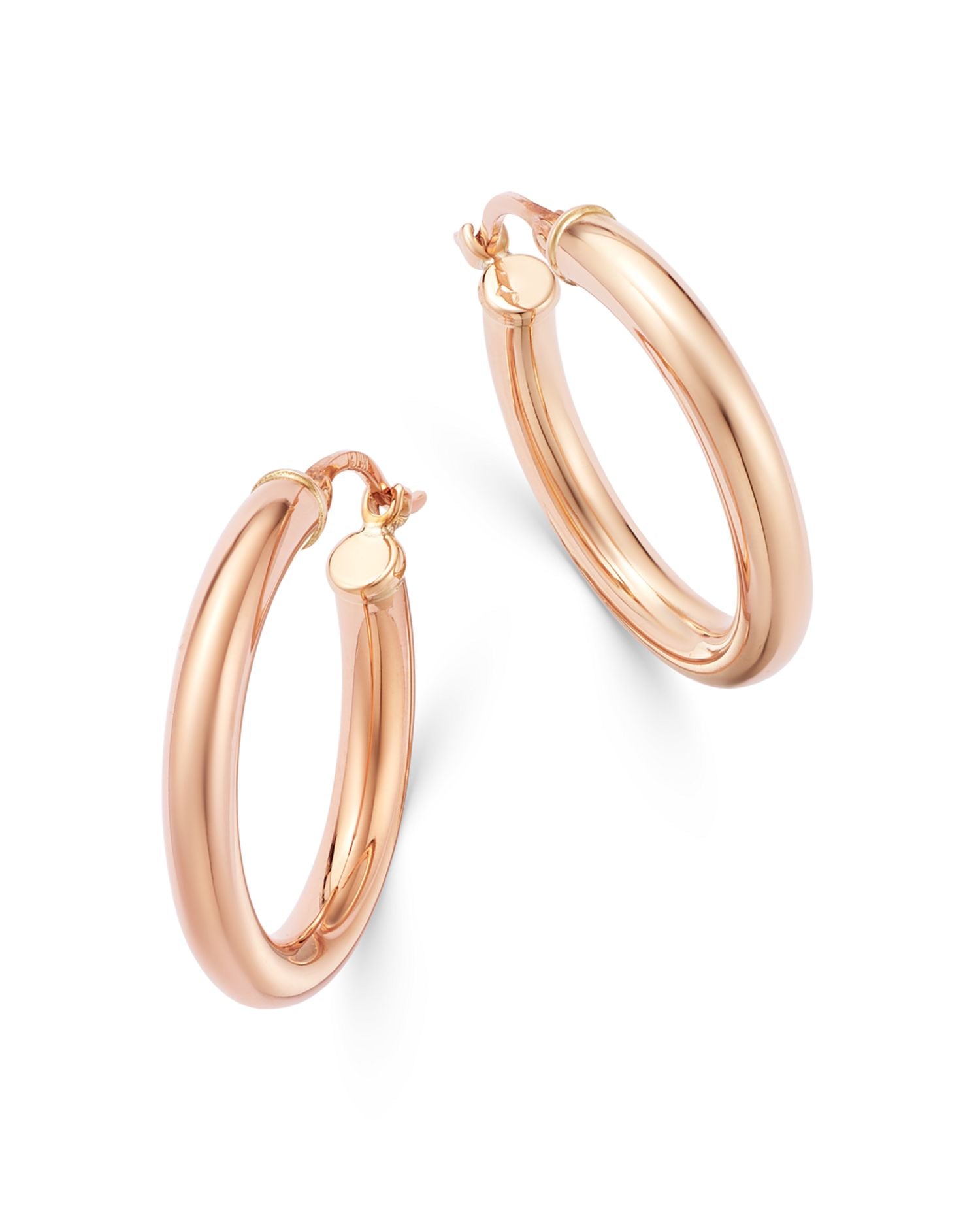Wide Hoop Earrings in 14K Rose Gold - Exclusive