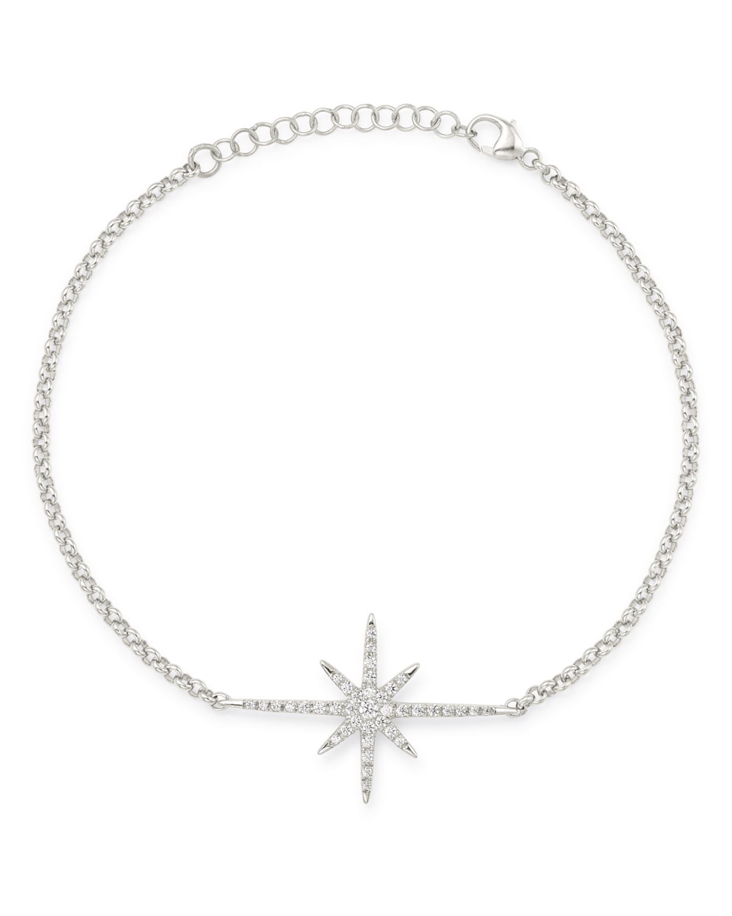 Diamond Starburst Bracelet in 14K White Gold, 0.15 ct. t.w. - Exclusive