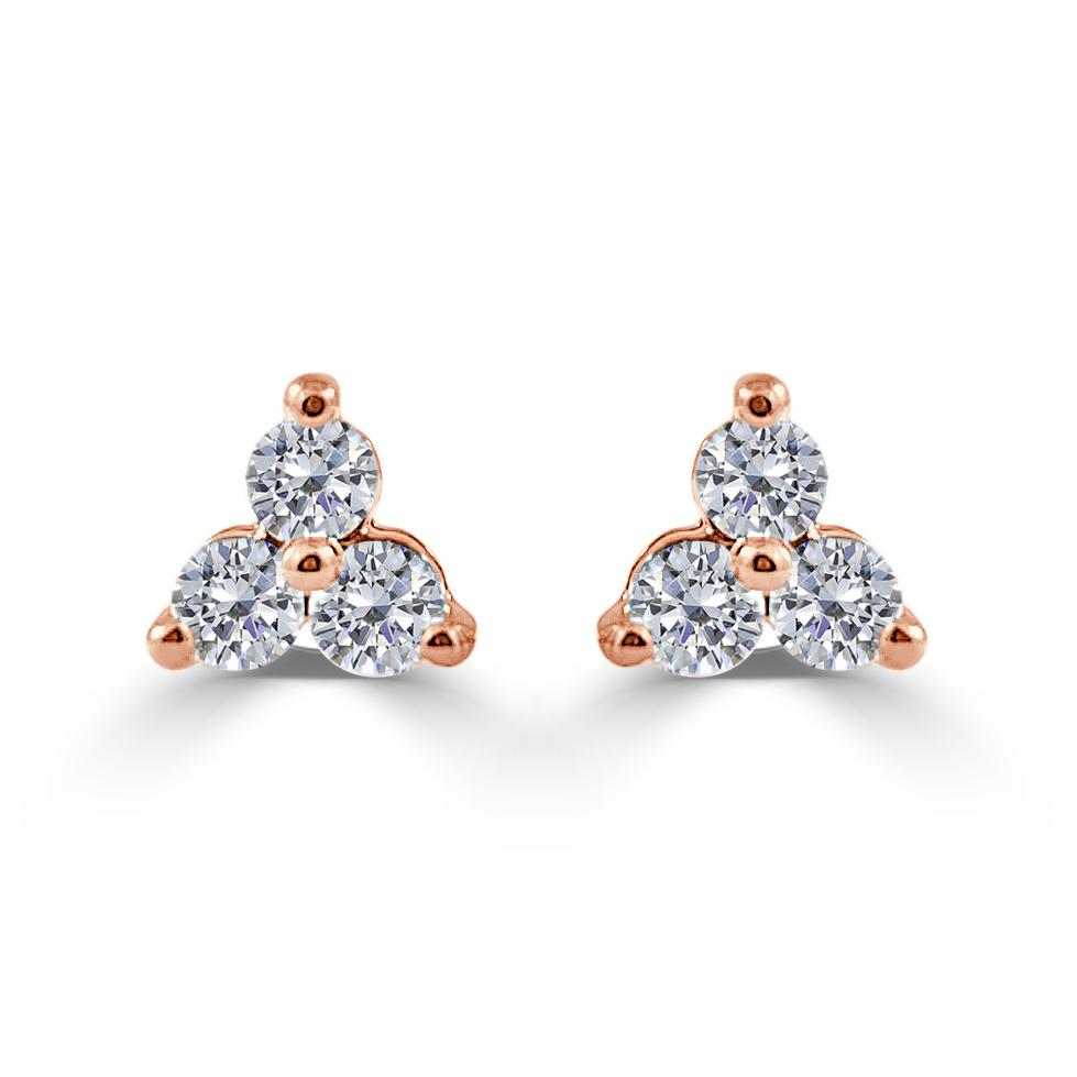14k Gold & Diamond Stud Earrings