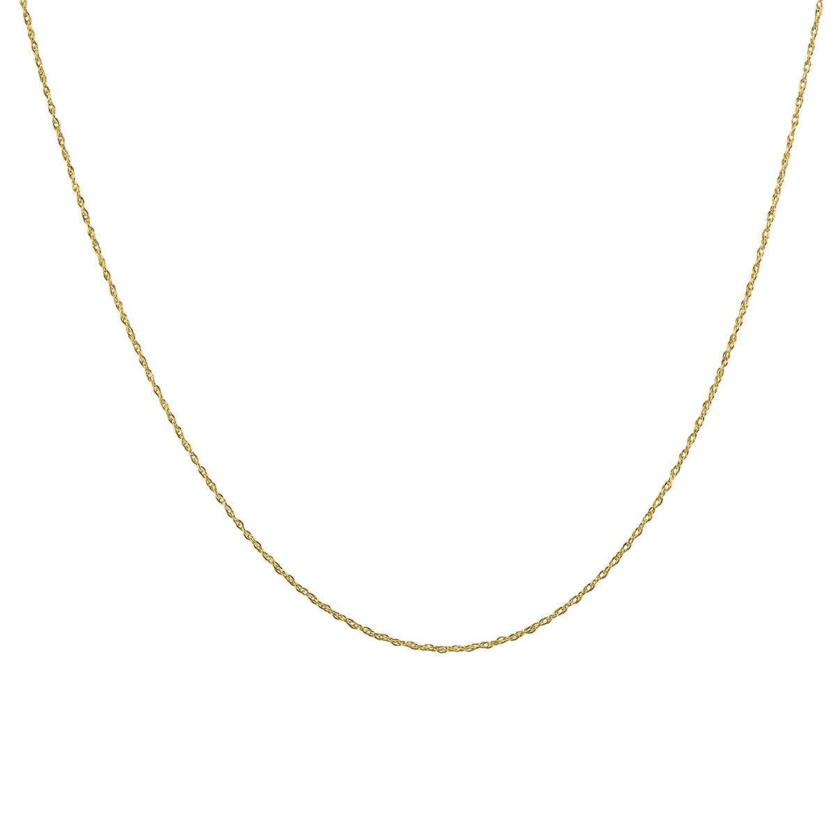 10K Yellow Gold Rope Chain With Spring Ring Clasp
