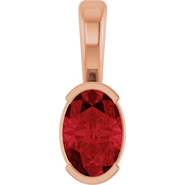 Lab-grown Diamond Pendant in 14K Rose Gold
