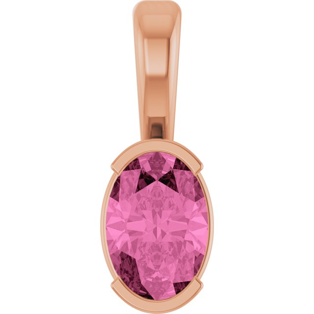 Lab-grown Diamond Pendant in 14K Rose Gold