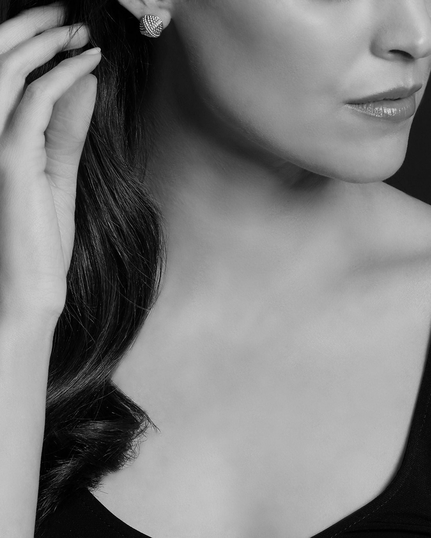 18K Yellow Gold & Sterling Silver Signature Caviar Square Earrings