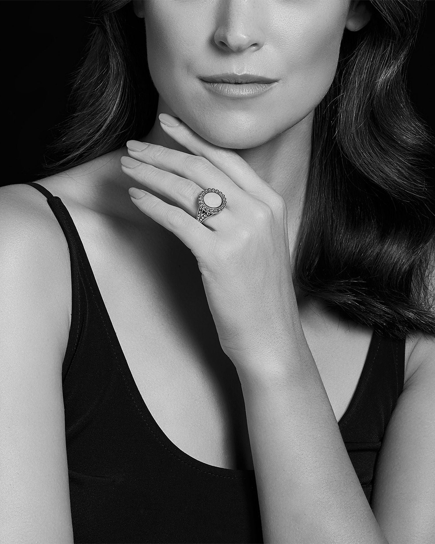 Sterling Silver Maya Blue Ceramic Ring