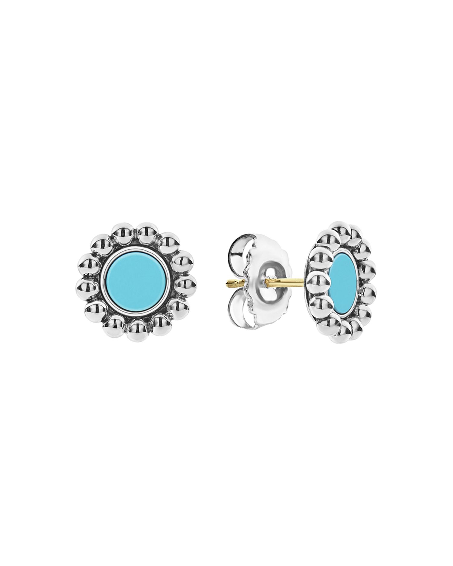 Sterling Silver Maya Blue Ceramic Stud Earrings