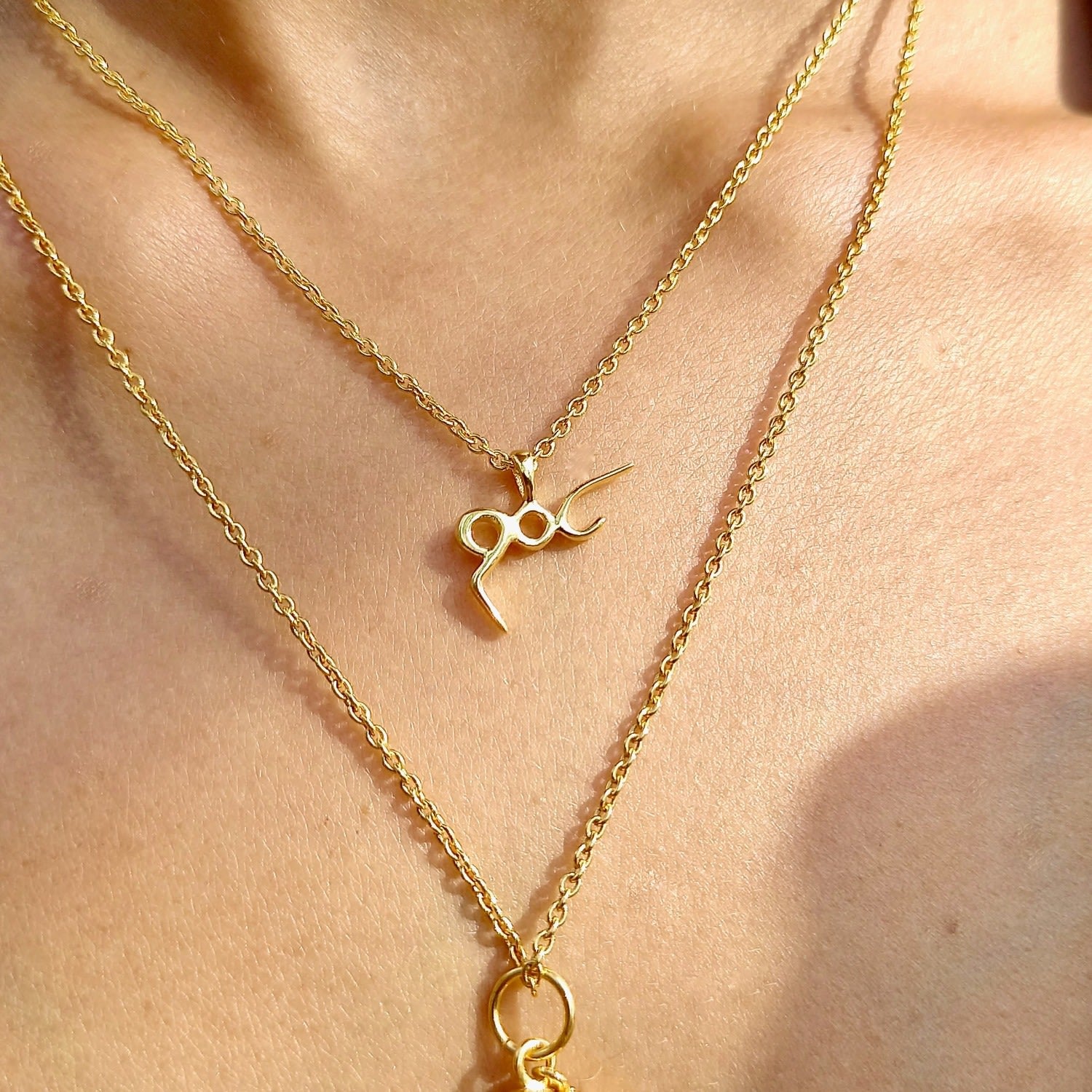 Sanskrit 108 Talisman Necklace - Gold Vermeil