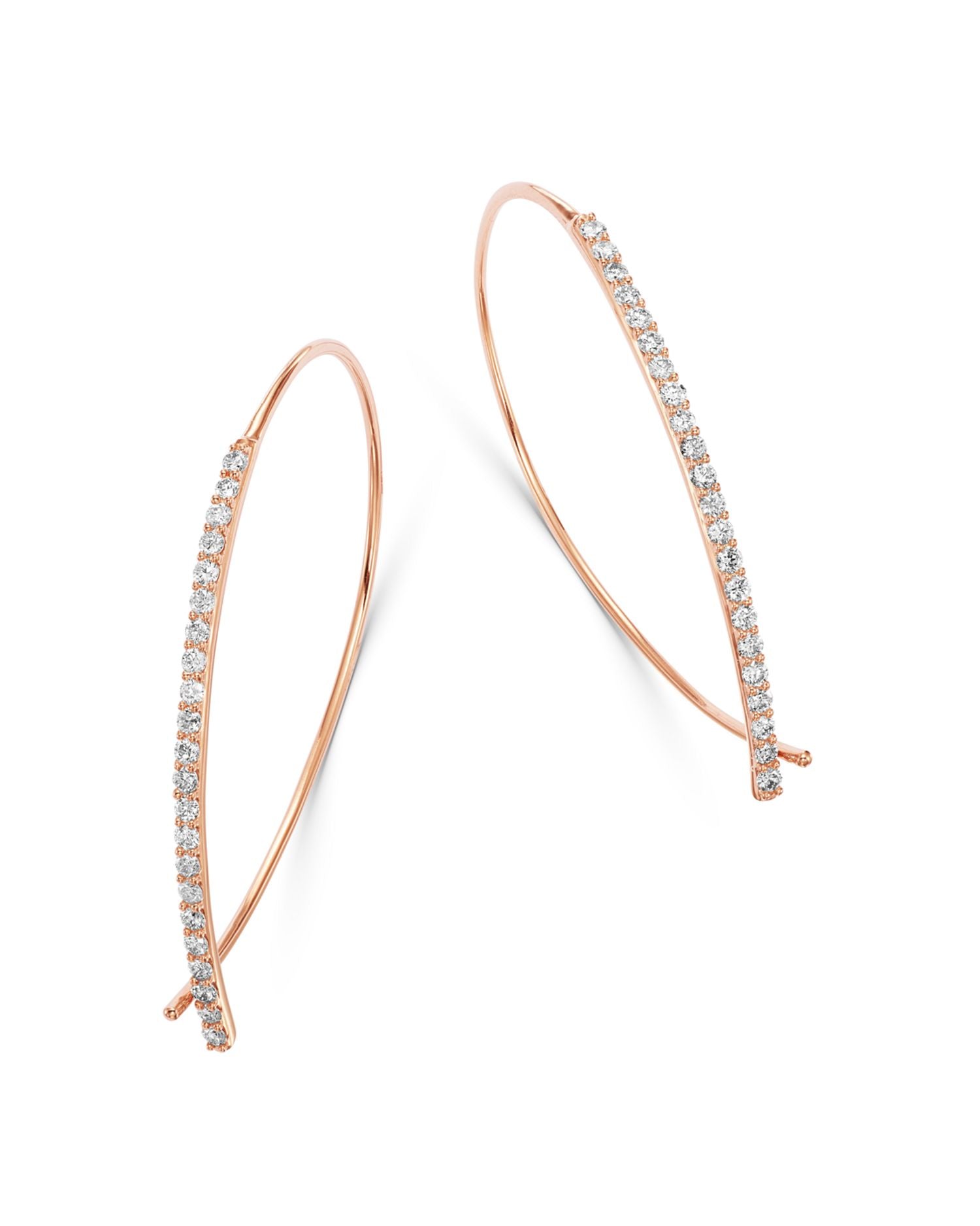 Micro-Pavé Diamond Threader Earrings in 14K Gold, 0.50 ct. t.w. - Exclusive
