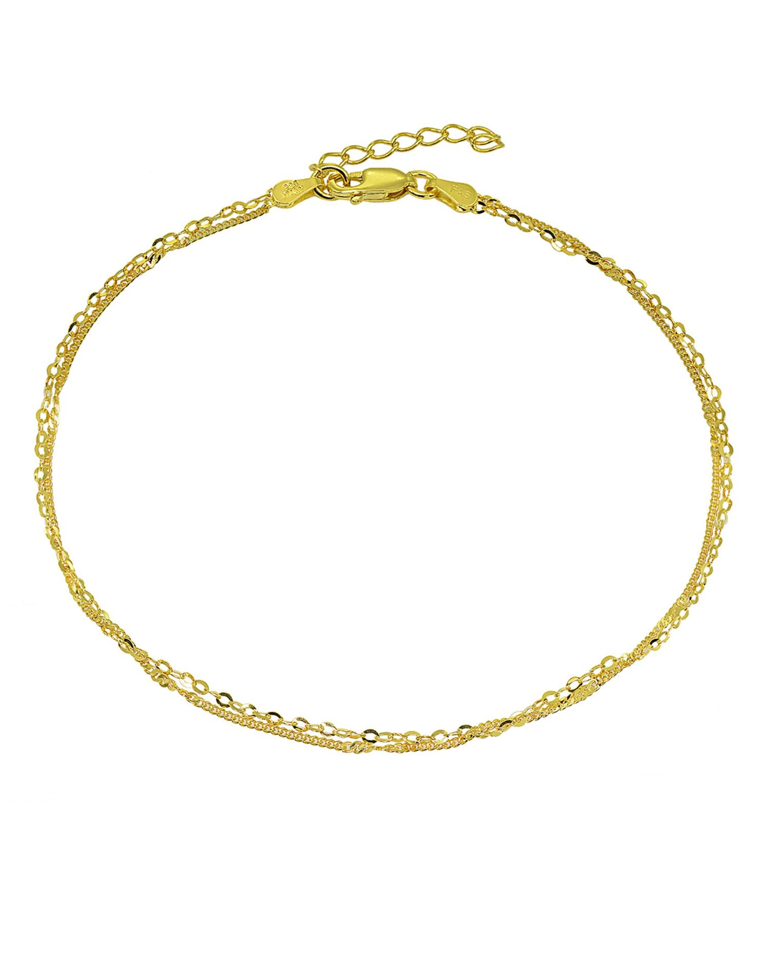 Double Chain Ankle Bracelet - Exclusive