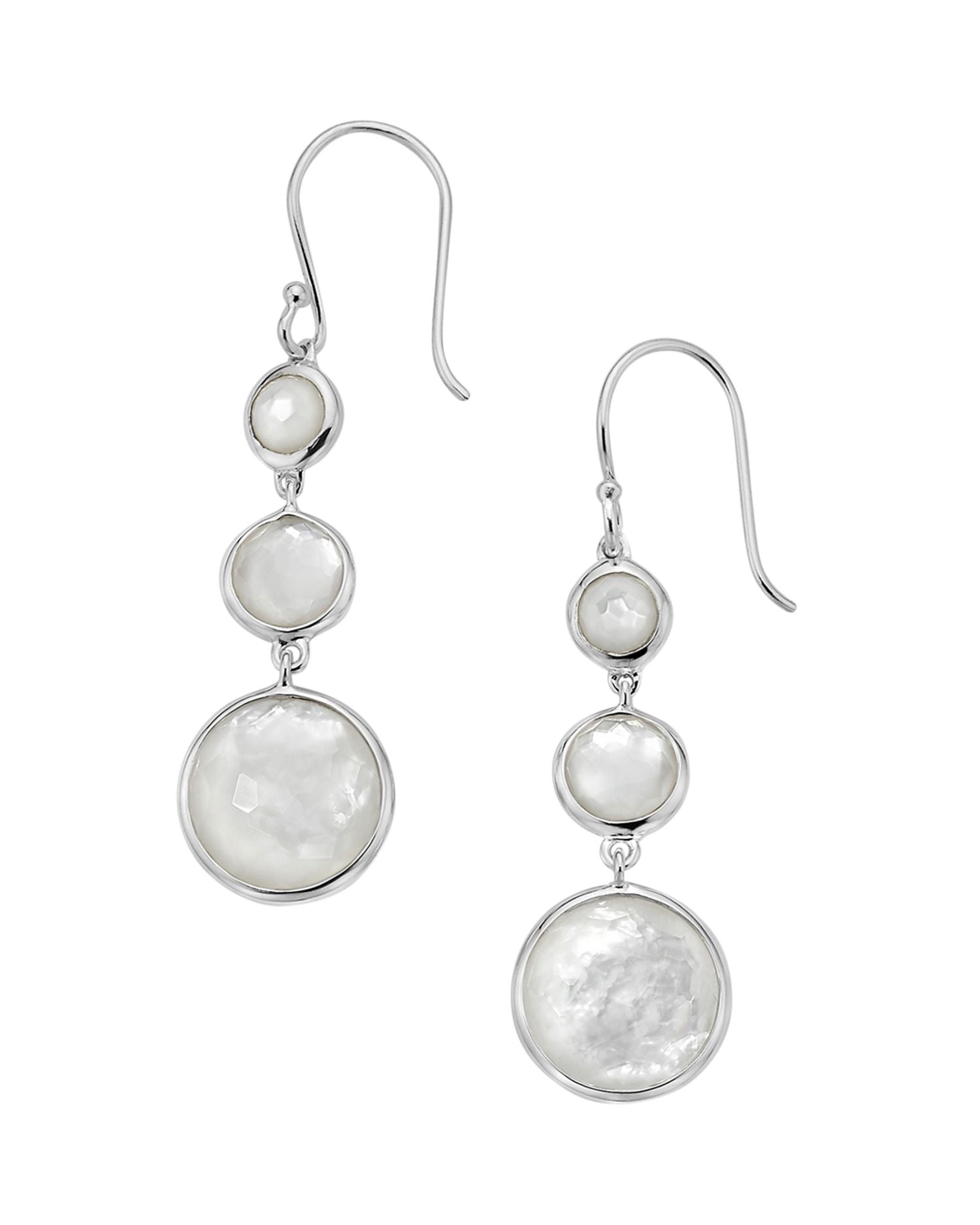 Sterling Silver Lollipop® Lollitini Three Stone Drop Earrings